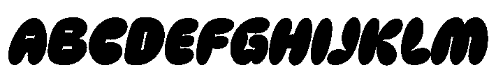 Flukin Oblique Regular Font UPPERCASE