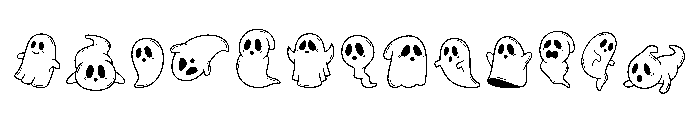 Fly Ghost Regular Font UPPERCASE