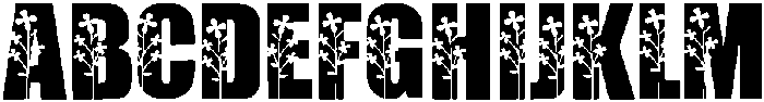 FLOWER Regular otf (400) Font UPPERCASE