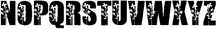 FLOWER Regular otf (400) Font UPPERCASE