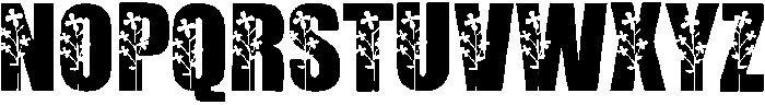 FLOWER Regular otf (400) Font LOWERCASE