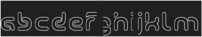 FLOWING AIR-Hollow-Inverse otf (400) Font LOWERCASE