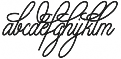 FlairHand otf (400) Font LOWERCASE