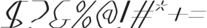 Flatened Italic otf (400) Font OTHER CHARS