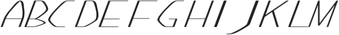 Flatened Italic otf (400) Font UPPERCASE