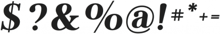 Flatline Serif ExtraBold Italic otf (700) Font OTHER CHARS