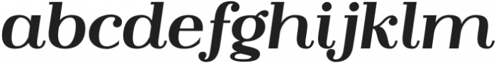 Flatline Serif ExtraBold Italic otf (700) Font LOWERCASE