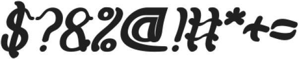 Flattered Bold Italic otf (700) Font OTHER CHARS