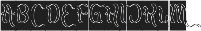 Flattered-Hollow-Inverse otf (400) Font UPPERCASE