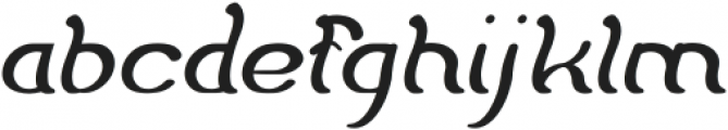 Flattered Italic otf (400) Font LOWERCASE