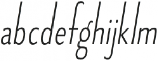 Fledgling ExtraLight Italic otf (200) Font LOWERCASE