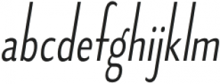 Fledgling Light Italic otf (300) Font LOWERCASE