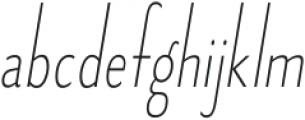 Fledgling UltraLight Italic otf (300) Font LOWERCASE
