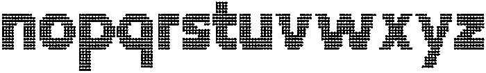 Flexibel Modular Dot16x otf (400) Font LOWERCASE