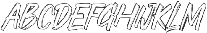 FlickWaver Outline otf (400) Font UPPERCASE