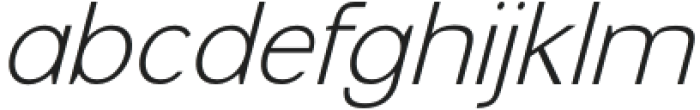 Flight Feather Thin Italic otf (100) Font LOWERCASE