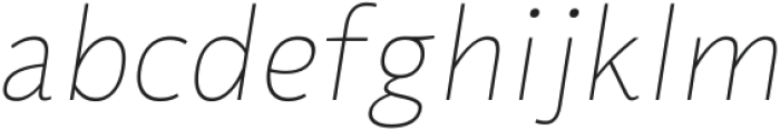 Flinders Thin Italic ttf (100) Font LOWERCASE