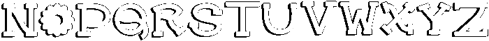 Floday Outline otf (400) Font UPPERCASE