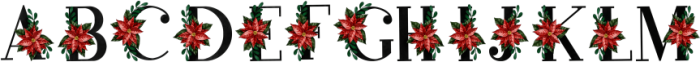 Floral Christmas Regular ttf (400) Font UPPERCASE