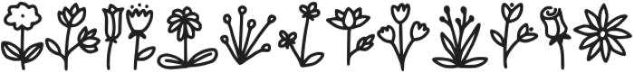 Floral Doodle Dingbat Regul otf (400) Font UPPERCASE