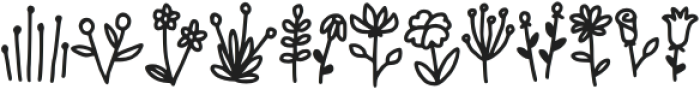 Floral Doodle Dingbat Regul otf (400) Font LOWERCASE