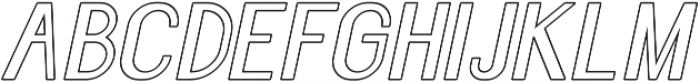 Florence Semi Bold Italic outline otf (600) Font UPPERCASE