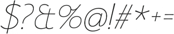 Florentia Thin Italic otf (100) Font OTHER CHARS