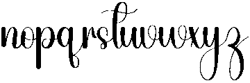 Flourish Regular otf (400) Font LOWERCASE