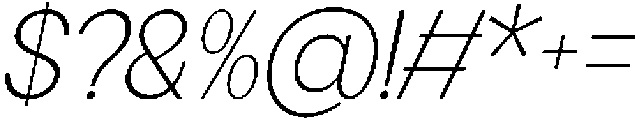 Flova Extra Light Italic otf (200) Font OTHER CHARS