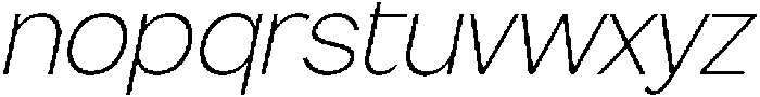 Flova Extra Light Italic otf (200) Font LOWERCASE
