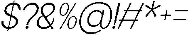 Flova Light Italic otf (300) Font OTHER CHARS