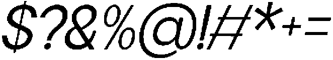 Flova Medium Italic otf (500) Font OTHER CHARS