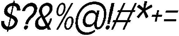 Flova Semi Bold Condensed Italic otf (600) Font OTHER CHARS