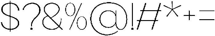 Flova Thin Expanded otf (100) Font OTHER CHARS