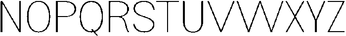 Flova Thin Expanded otf (100) Font UPPERCASE