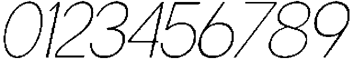 Flova Thin Italic otf (100) Font OTHER CHARS