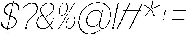 Flova Thin Italic otf (100) Font OTHER CHARS