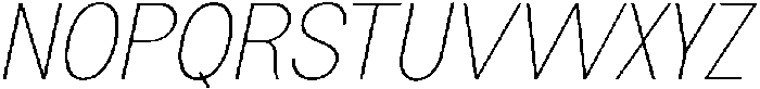 Flova Thin Italic otf (100) Font UPPERCASE