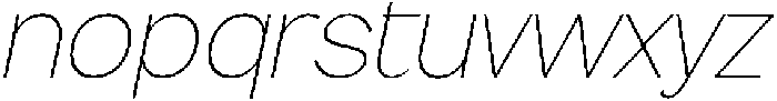 Flova Thin Italic otf (100) Font LOWERCASE