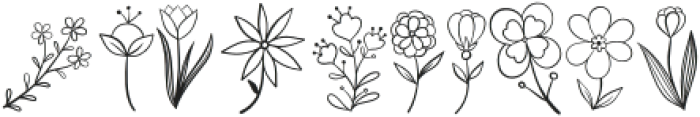 Flower Doodle Regular otf (400) Font OTHER CHARS