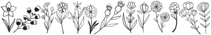 Flower Doodle Regular otf (400) Font UPPERCASE