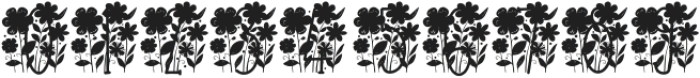 Flower Forest Regular otf (400) Font OTHER CHARS