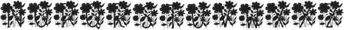 Flower Forest Regular otf (400) Font LOWERCASE