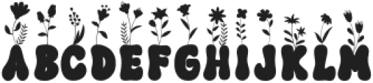 Flower On Top Regular otf (400) Font LOWERCASE