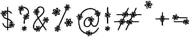 Flower Regular otf (400) Font OTHER CHARS