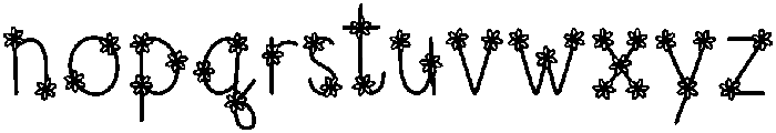 Flower Regular otf (400) Font LOWERCASE