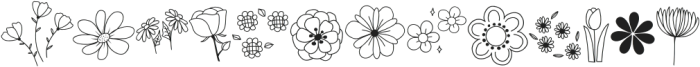 Flower V4 Regular otf (400) Font UPPERCASE