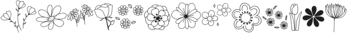 Flower V4 Regular otf (400) Font LOWERCASE