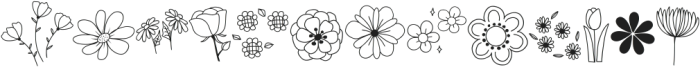 Flower V4 Regular ttf (400) Font UPPERCASE