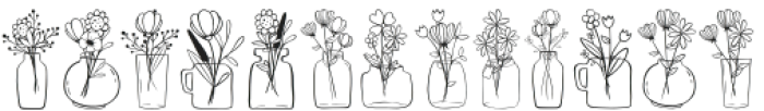 Flowers In Vase Regular otf (400) Font LOWERCASE